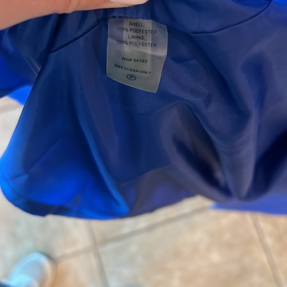 Calvin Klein blue one shoulder long dress size 6 NWT - Picture 3 of 7